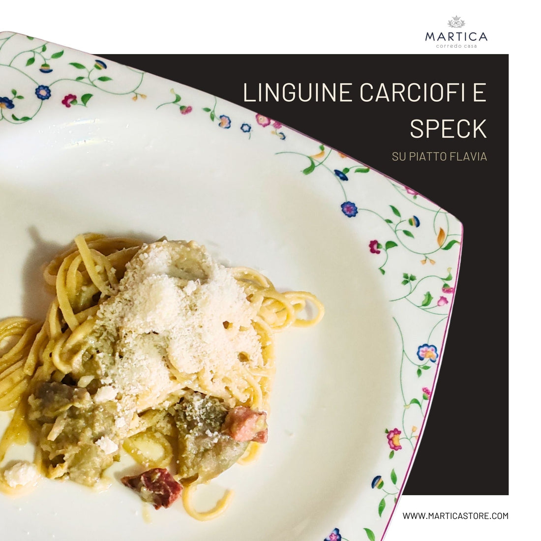 Ricetta Linguine Carciofi e Speck con Parmigiano
