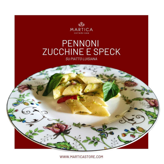 Pennoni zucchine e speck