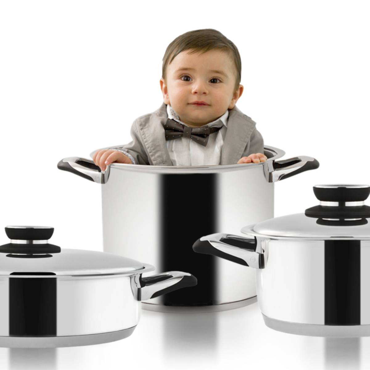 Tegame Sicignano Ø28 Cm Acciaio Inox - Triplo Fondo Per Induzione - Foto 6