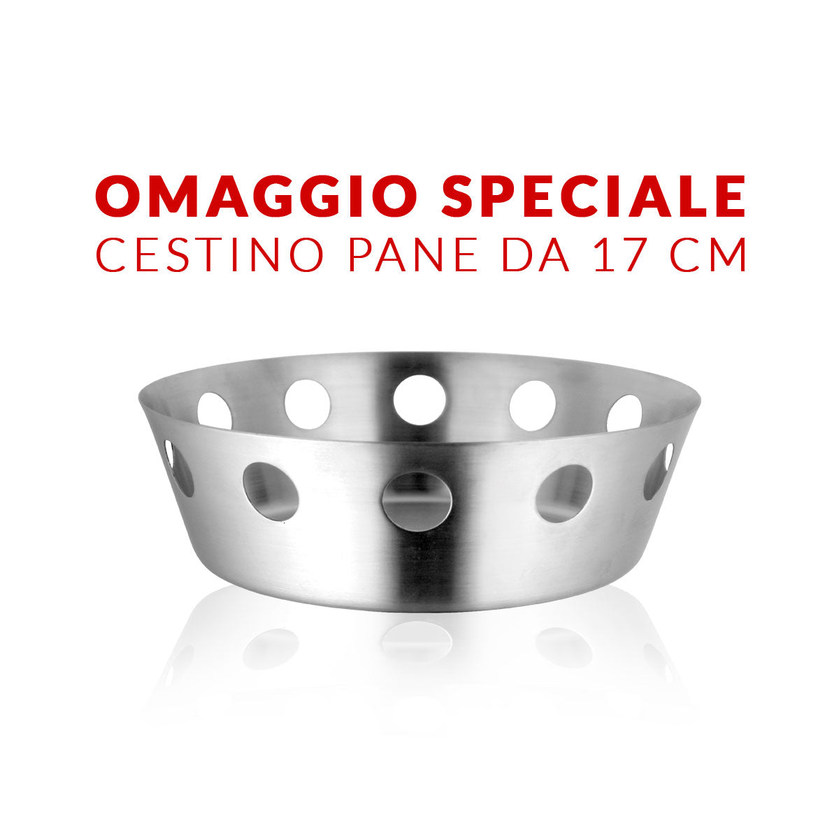 Set cestini stile moderno in acciaio inox martellato - Fashion