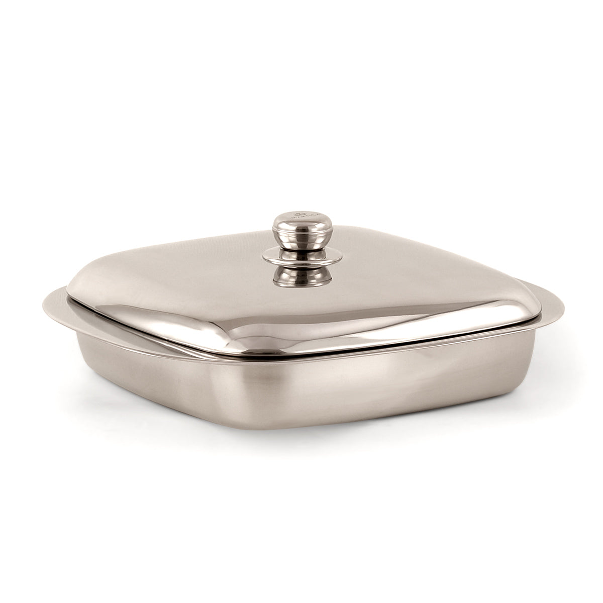 Lasagnera quadrata in acciaio inox 32x32 cm prodotta in Italia