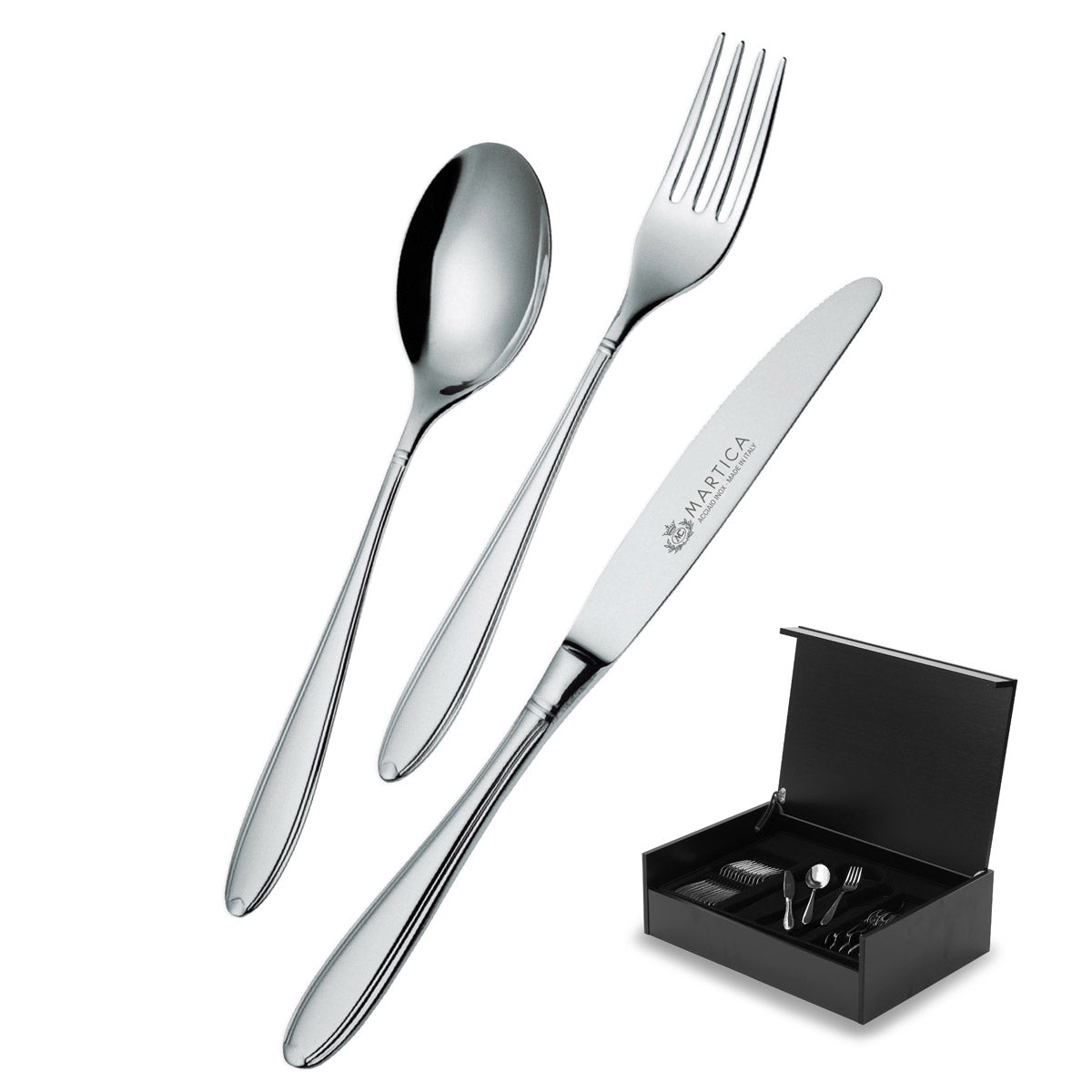 Servizio posate 75 pezzi classiche con forma a goccia - San Pietroburgo