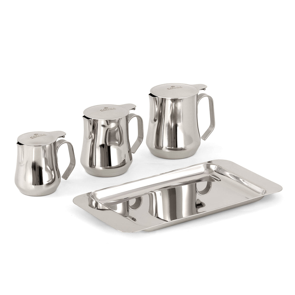 Set caffettiere a servire scaldacaffè in acciaio inox - Basic