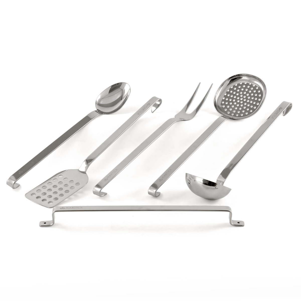 Set mestoli da cucina in acciaio inox prodotti in italia 6 pezzi - Master