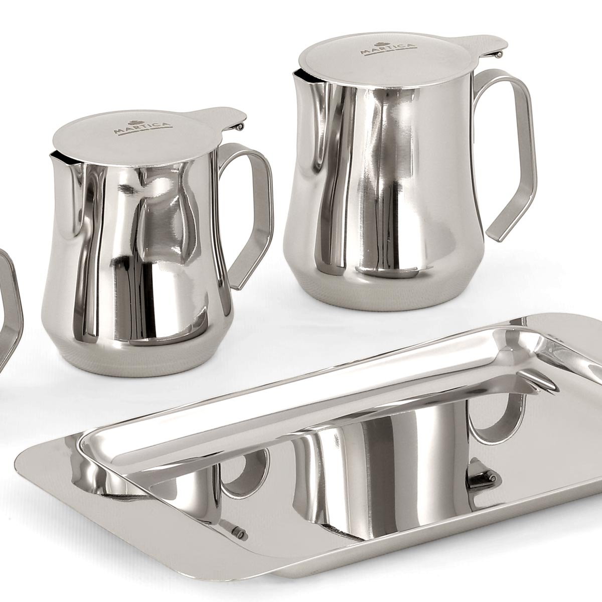 Set scaldacaffè da 25 - 35 - 50 cl con coperchio in acciaio inox - Basic