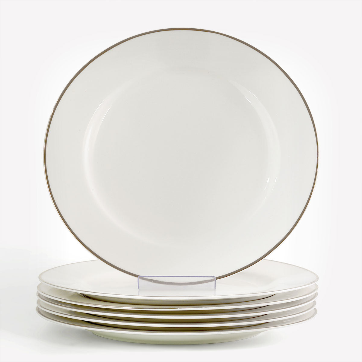 Sottopiatto filo argento in porcellana new bone china - Avant