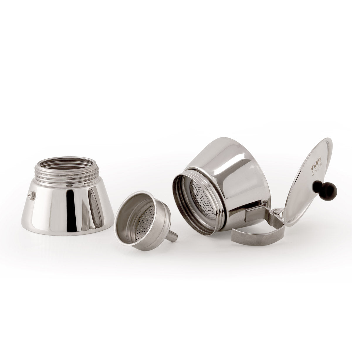 Caffettiera 3 tazze in acciaio inox made in Italy