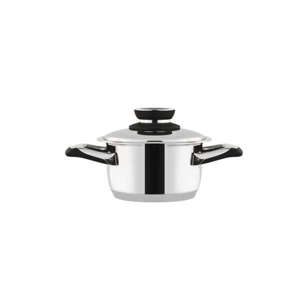 Casseruola in acciaio ad induzione diametro 16 cm 1,8 litri - Batteria Pentole Corredo