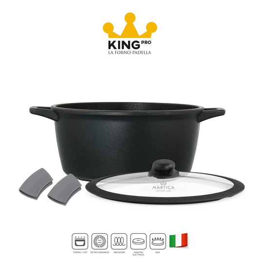 Casseruola forno con rivestimento antiaderente ad induzione grandissima da 32 - King Pro