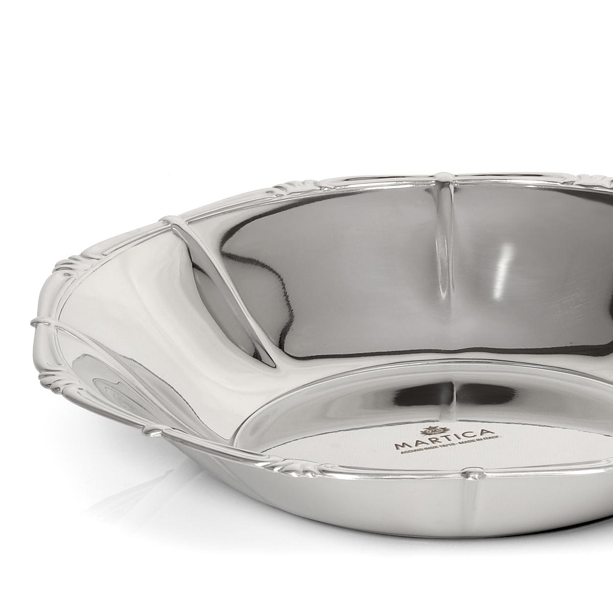 Cestino per dolci rotondo in acciaio inox dallo stile classico