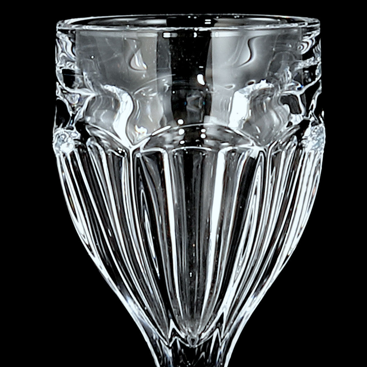 Completo bicchieri a calice classico molato in cristallo - Vienna