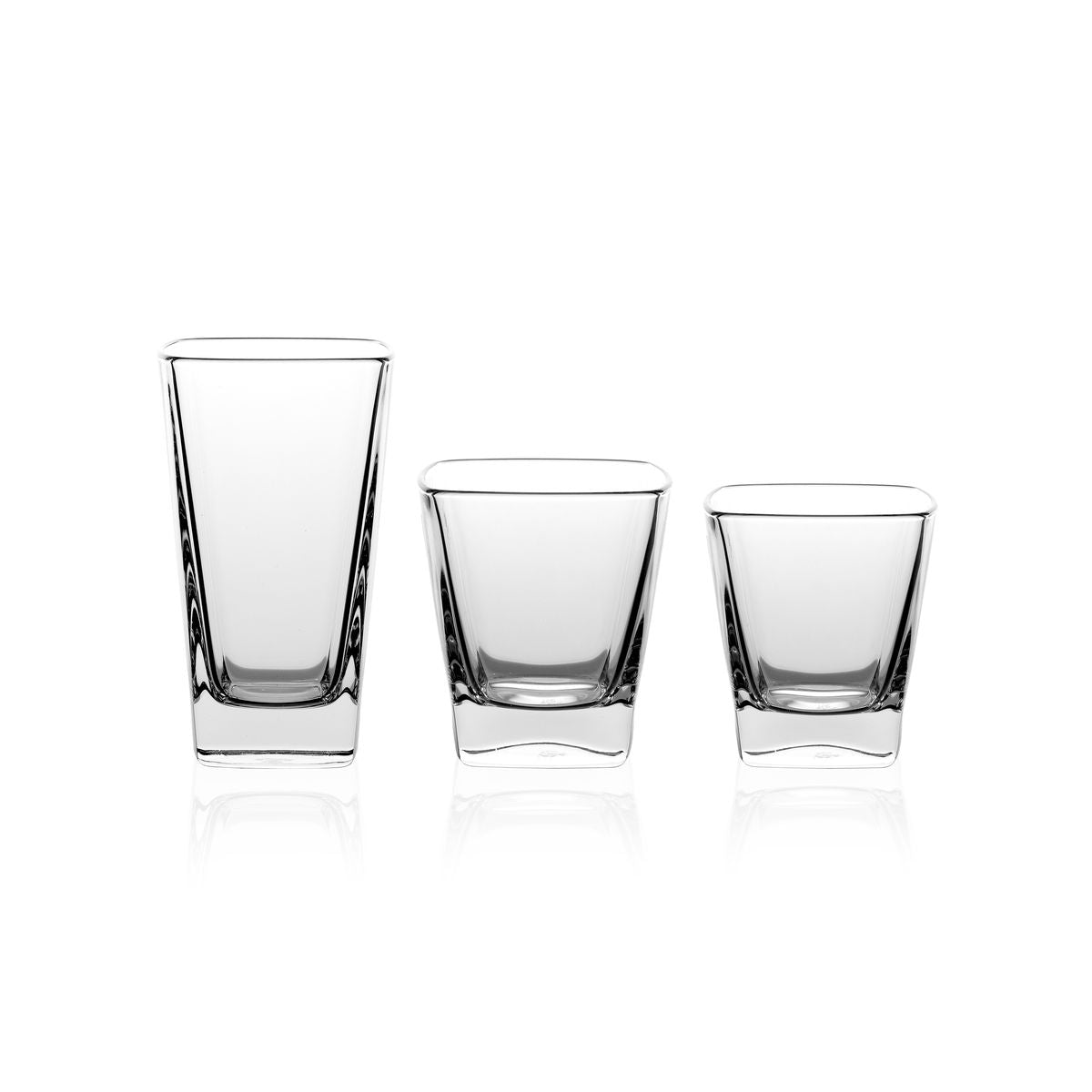 Set di bicchieri quadrati lisci dal design moderno composti da 38 pezzi