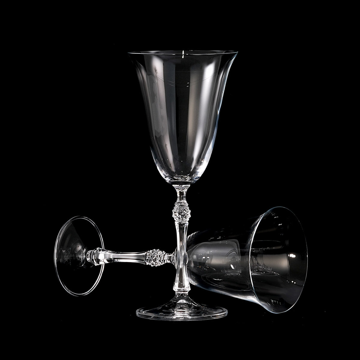Completo calici in cristallo con gambo diamante - Ginevra
