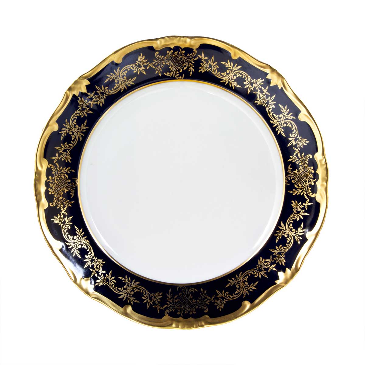 Completo tavola in porcellana tedesca elegante dallo stile classico in oro e cobalto - Caterina blu