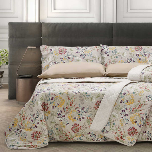 Coordinato letto matrimoniale dal design floreale - Vittoria
