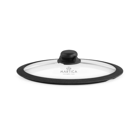 Coperchio in vetro e silicone con pomolo regolazione vapore per pentola da 28 cm