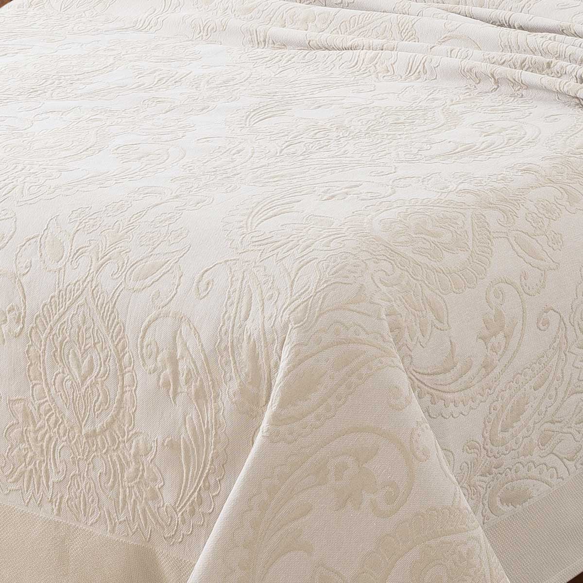 Coperta primaverile singola da 1 piazza di colore avorio - Veronica