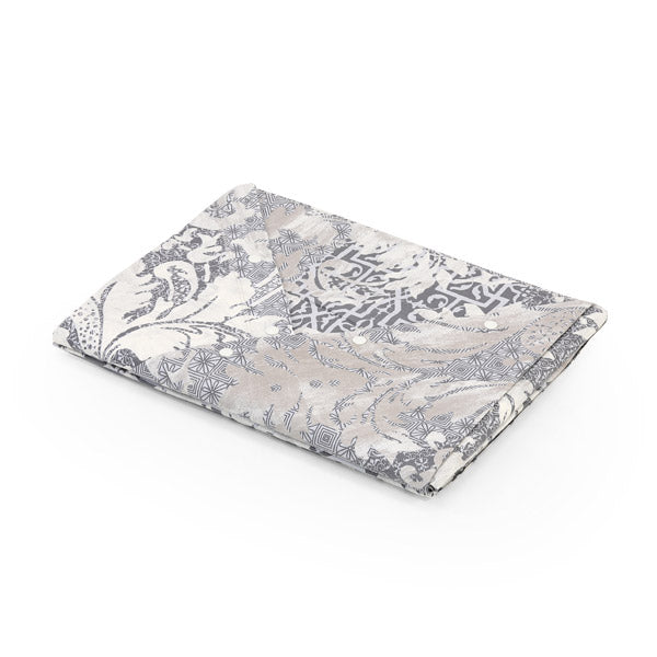 Coppia lenzuola matrimoniale con fantasia damascata moderna grigio - Malaga