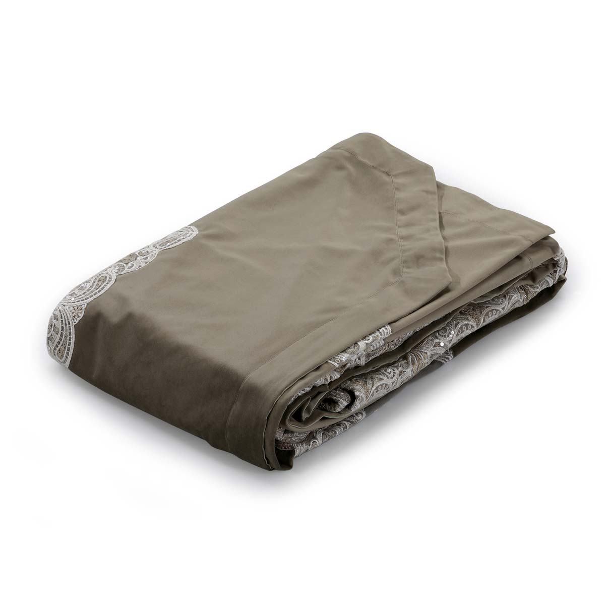 Copriletto dalla manifattura fiorentina in velluto con pizzo - Beatrice