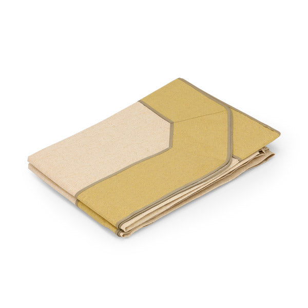 Copriletto tinta unita colore beige con balza oro - Gilda