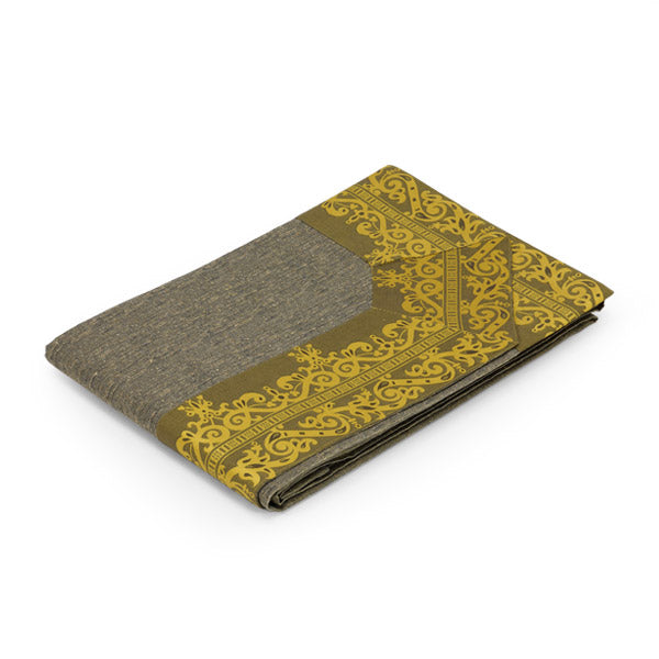 Copriletto tinta unita colore verde oro - Gilda