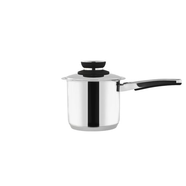 Pentolino con 1 manico in acciaio inox ad induzione da 14 cm - Batteria Pentole Corredo