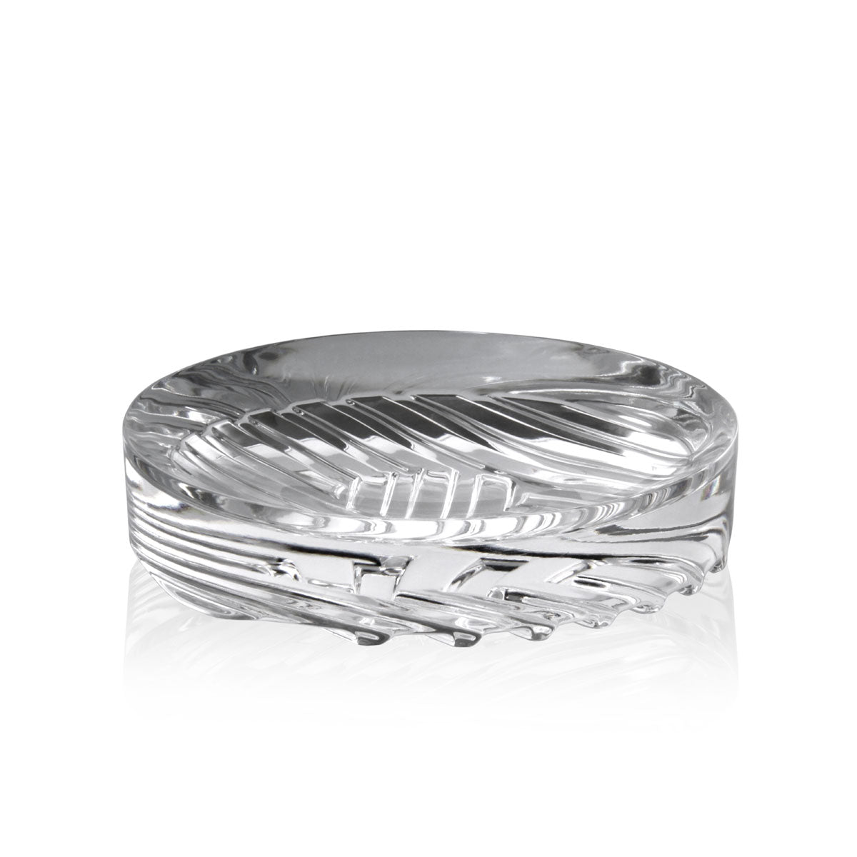 Elegante e prestigioso posacenere rotondo realizzato in cristallo al piombo 24% dal design moderno