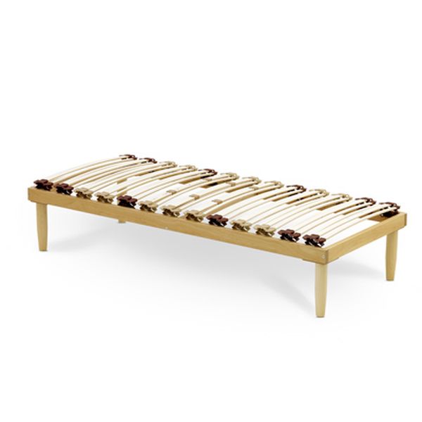 Rete con doghe in legno ammortizzata singola da 1 piazza - Naturatek