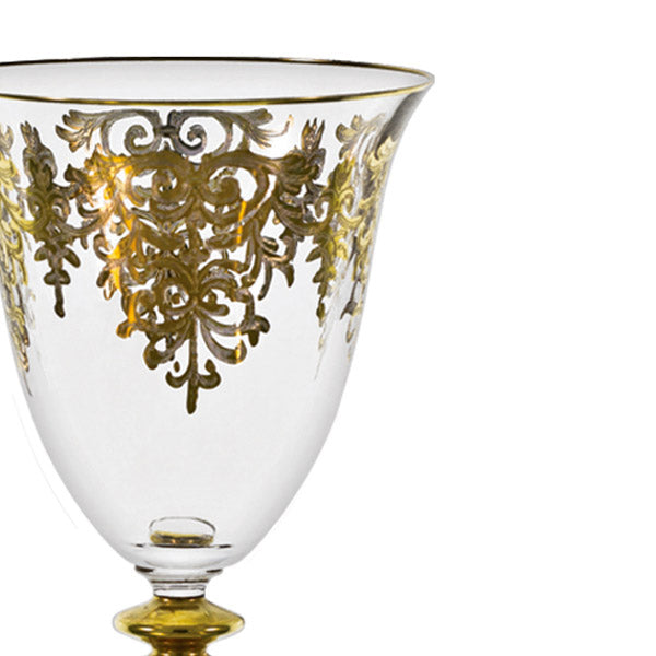 Servizio calici con classico decoro dorato - Giulia