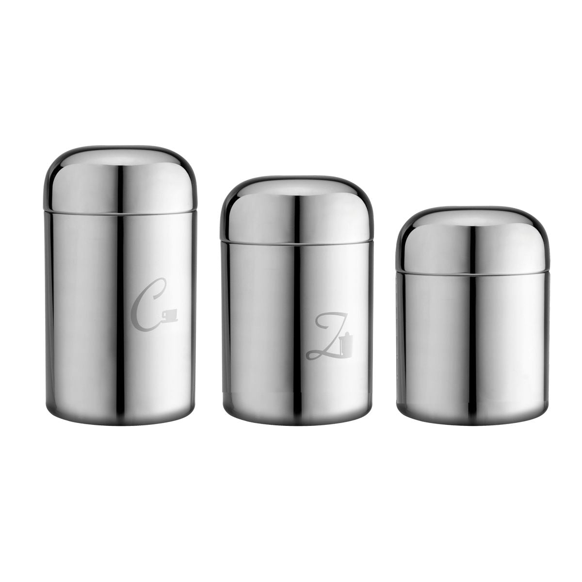 Set barattoli sale, zucchero e caffè prodotti in Italia in acciaio inox - Best Moka