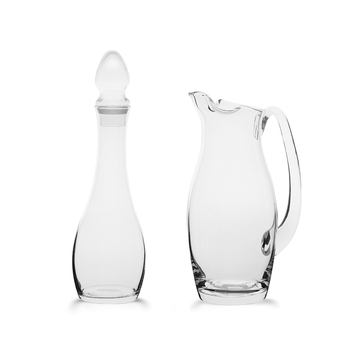 Set bicchieri, brocca e bottiglia quadrati dal design moderno - Quadro