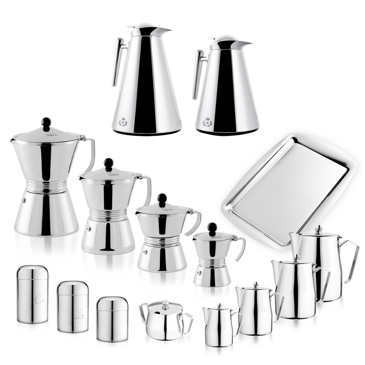 Set caraffe termiche con caffettiere in acciaio - Avant