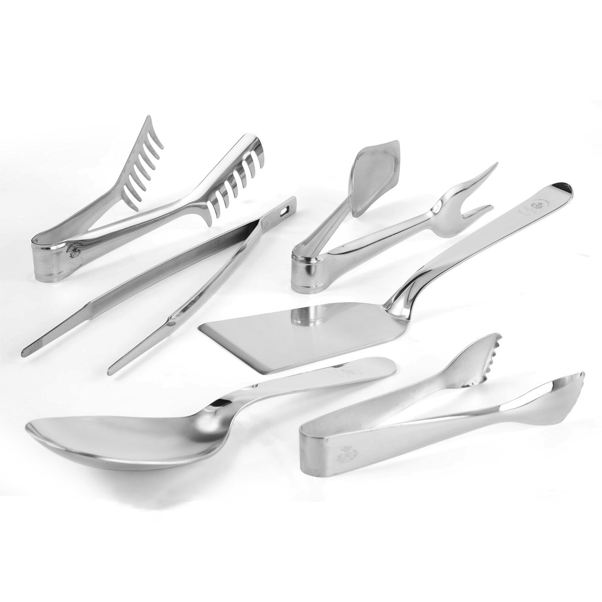 Set pinze cucina 6 pezzi in acciaio inox