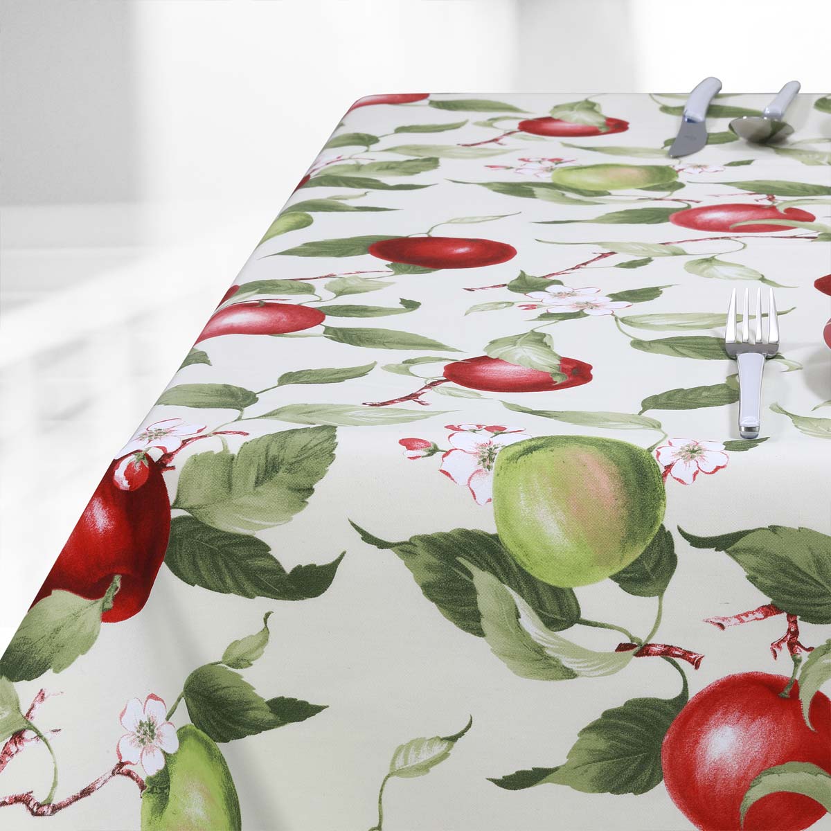 Set tovaglie mele rosse pe 8 e 12 persone