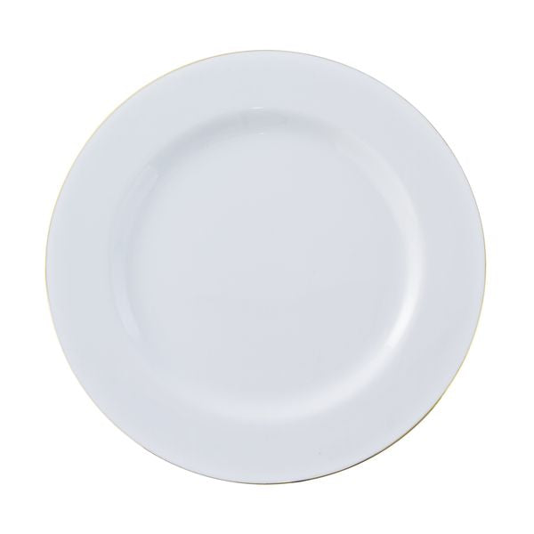 Sottopiatto in porcellana filo oro