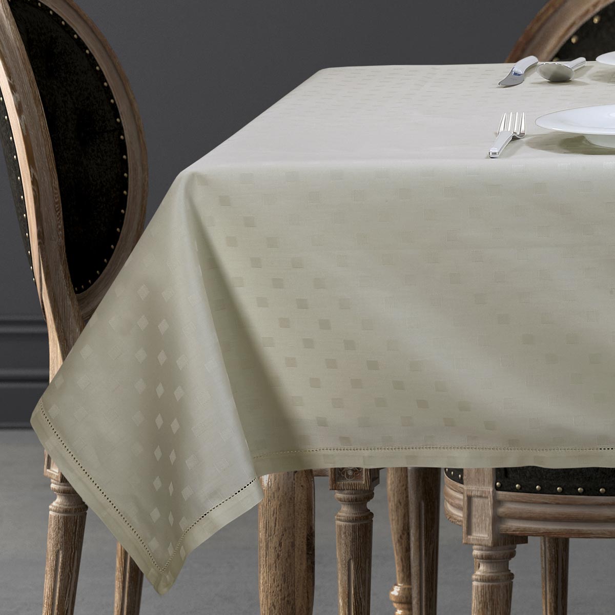 Tovaglia in fiandra avorio - Diamond