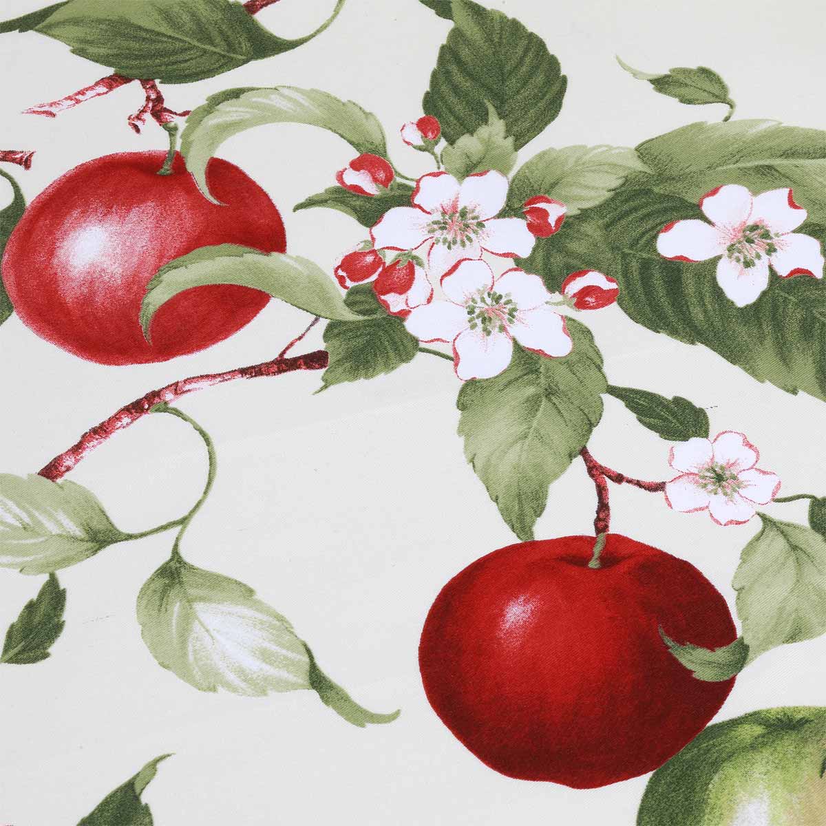 Tovaglie in puro cotone con fantasia Mele Rosse