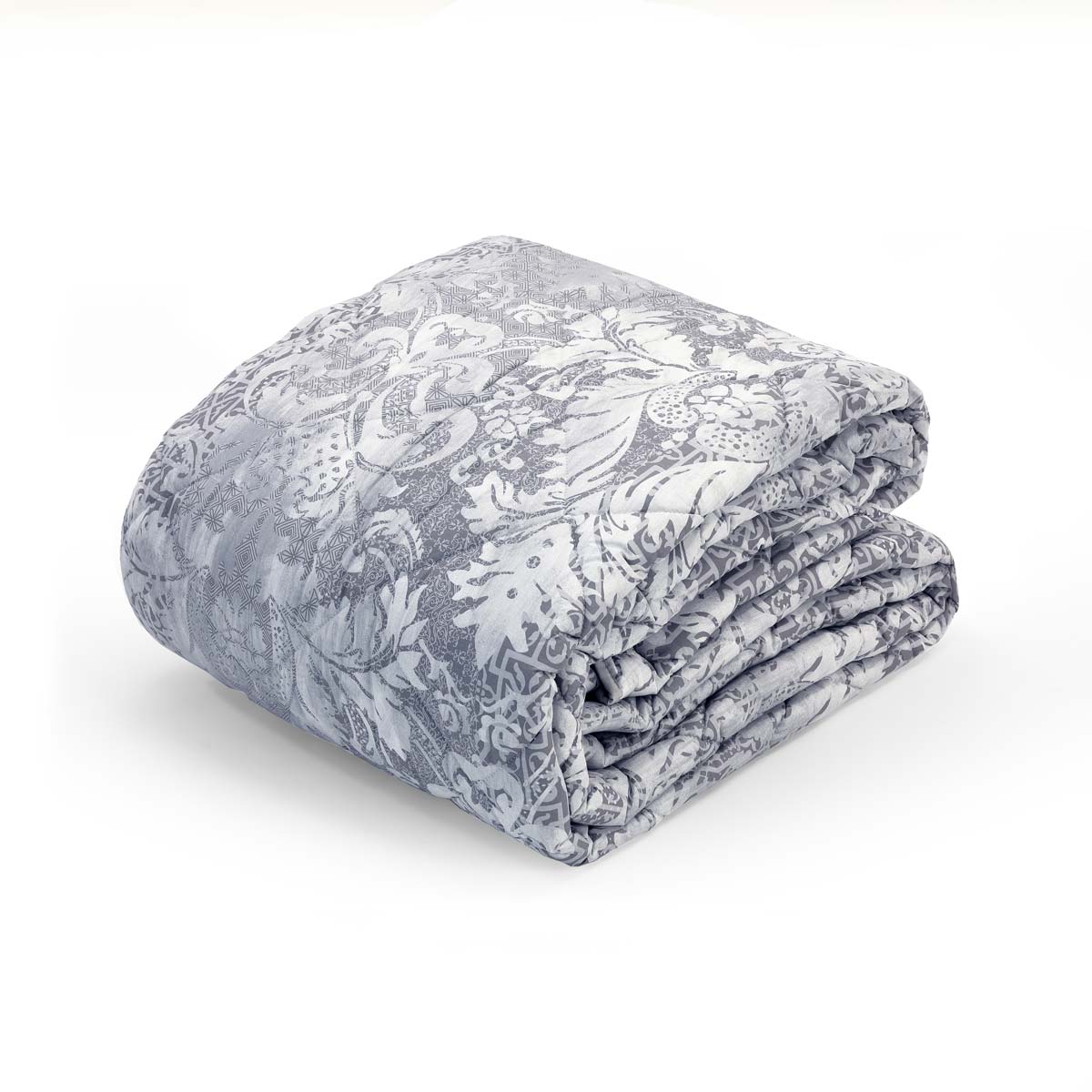 Trapunta da 1 piazza e mezza invernale con fantasia grigio - Malaga