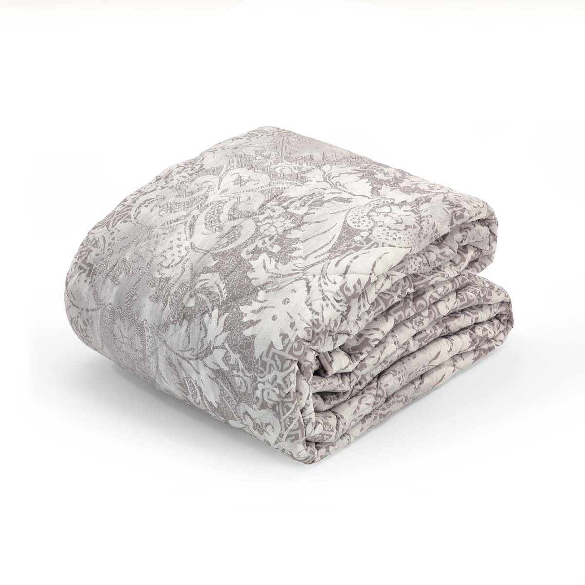 Trapunta da 1 piazza e mezza invernale con fantasia tortora - Malaga