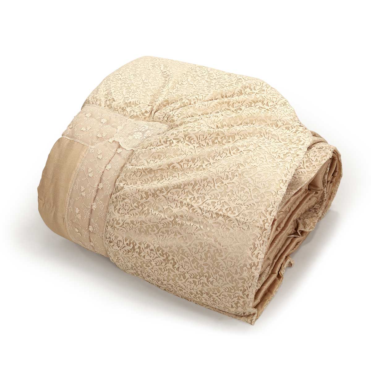 Trapunta con gala pizzo valencienne biancheria letto importante - el091
