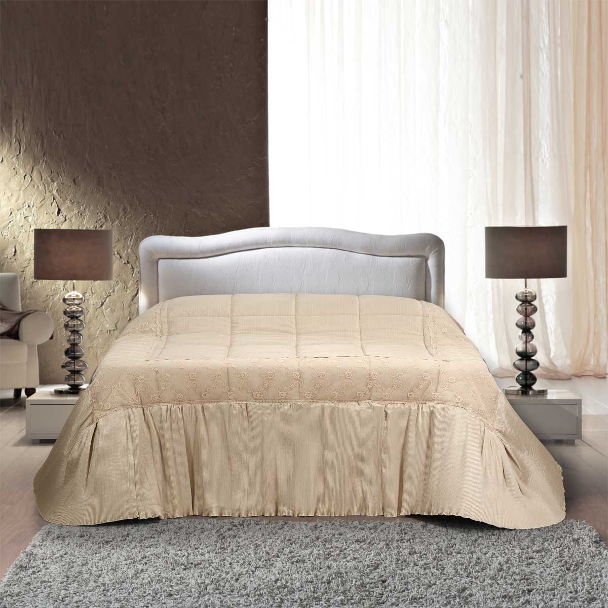 Trapunta corredo sposa con riccio plisset - el092