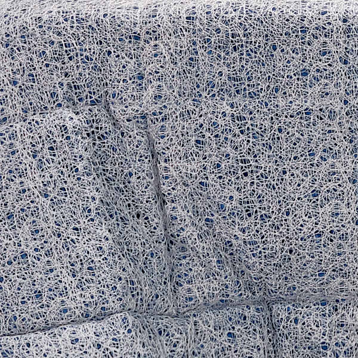Trapunta matrimoniale in tessuto moda moderna blu elettrico ed argento - EL114
