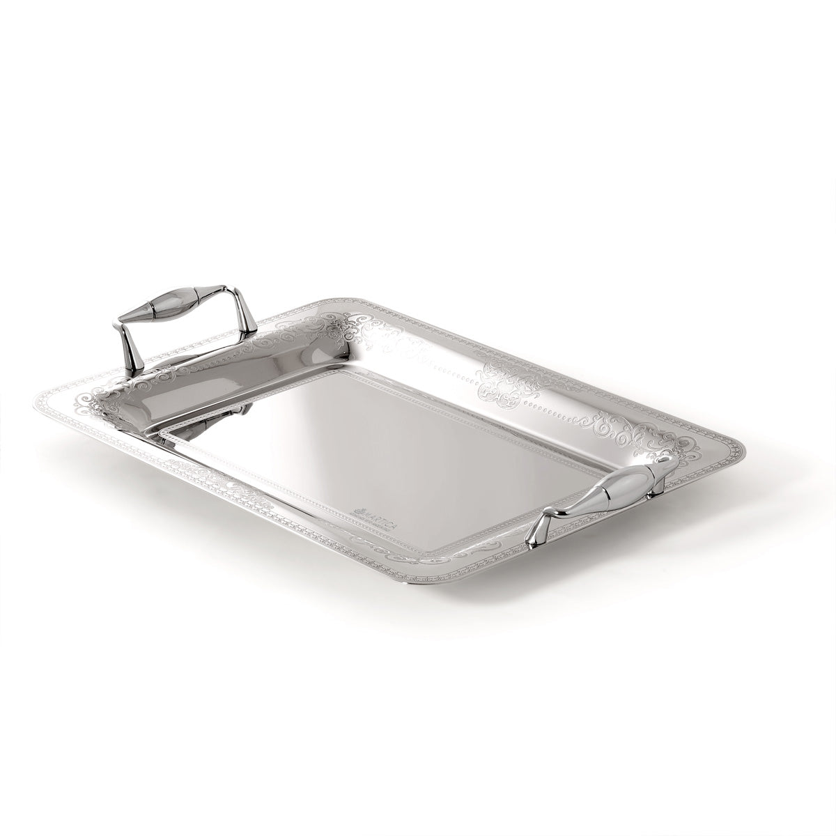 Vassoio rettangolare classico in acciaio inox - Praga