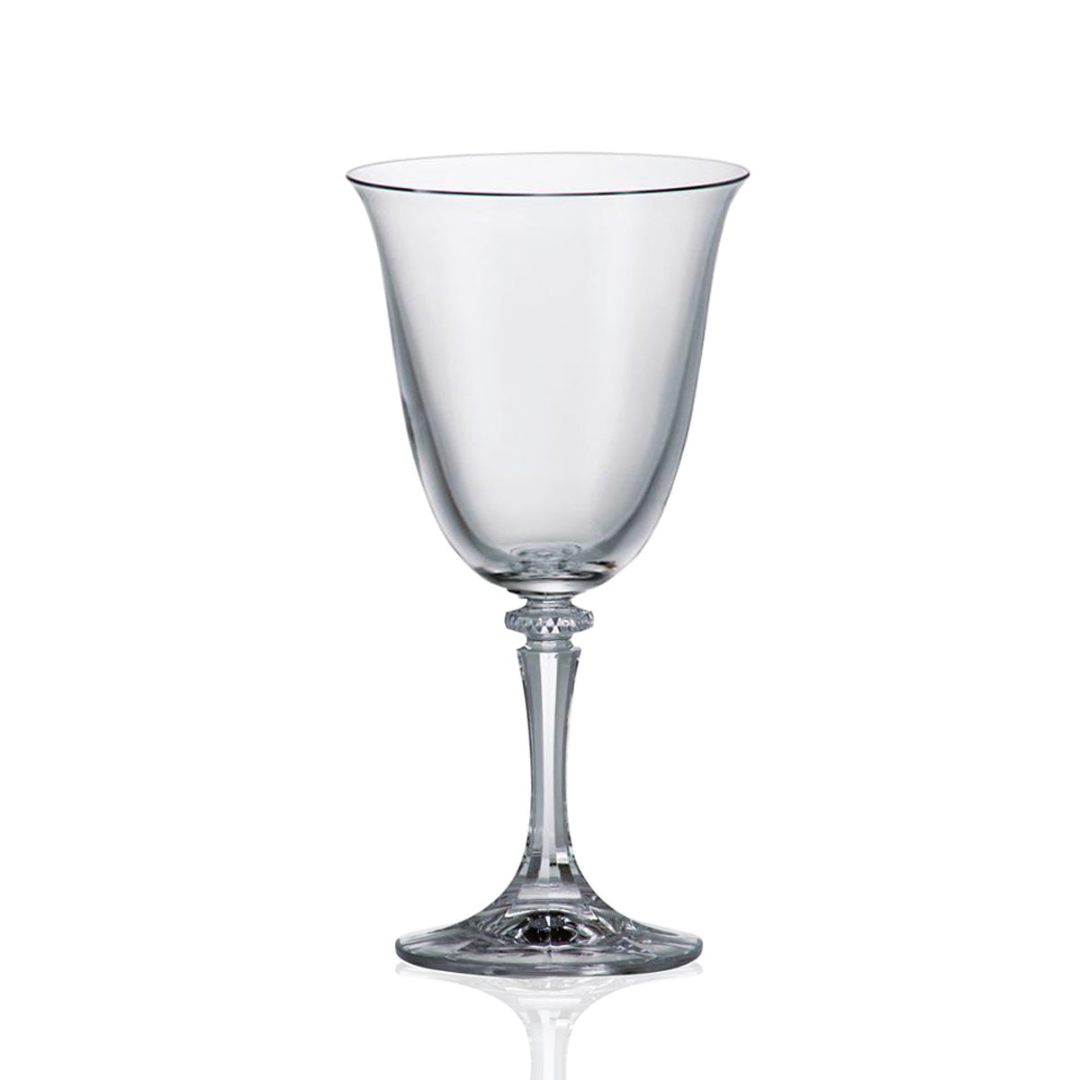 Bicchiere calice acqua con gambo lavorato - Federica