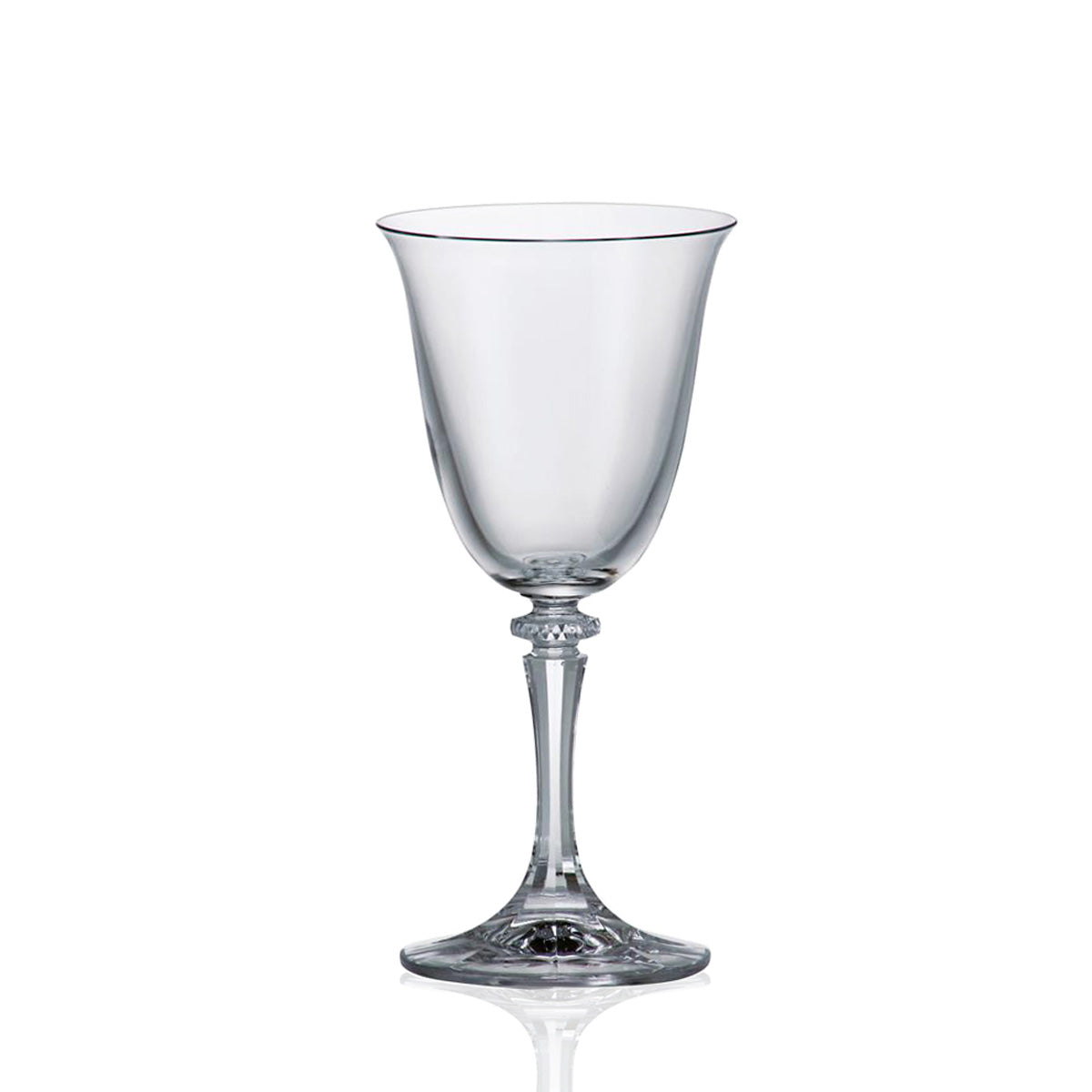 Bicchiere calice vino con gambo lavorato - Federica