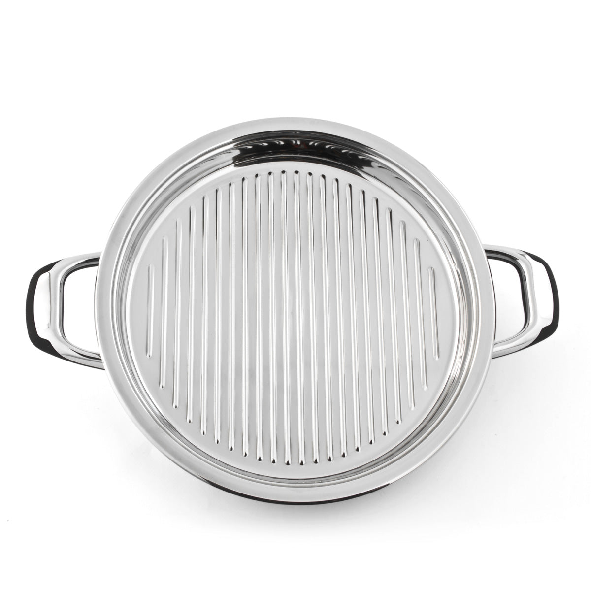 Bistecchiera rigata grande in acciaio inox - Master