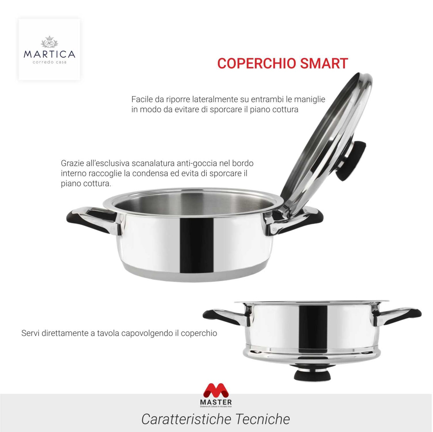 Casseruole pentole e tegami in acciaio inox prodotti in italia - Martica
