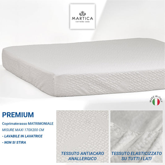 Coprimaterasso traversa anallergica elasticizzata matrimoniale - Premium
