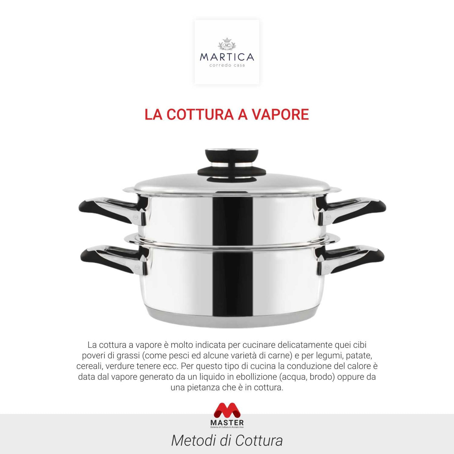 Cottura a vapore batteria di pentole in acciaio inossidabile - Martica