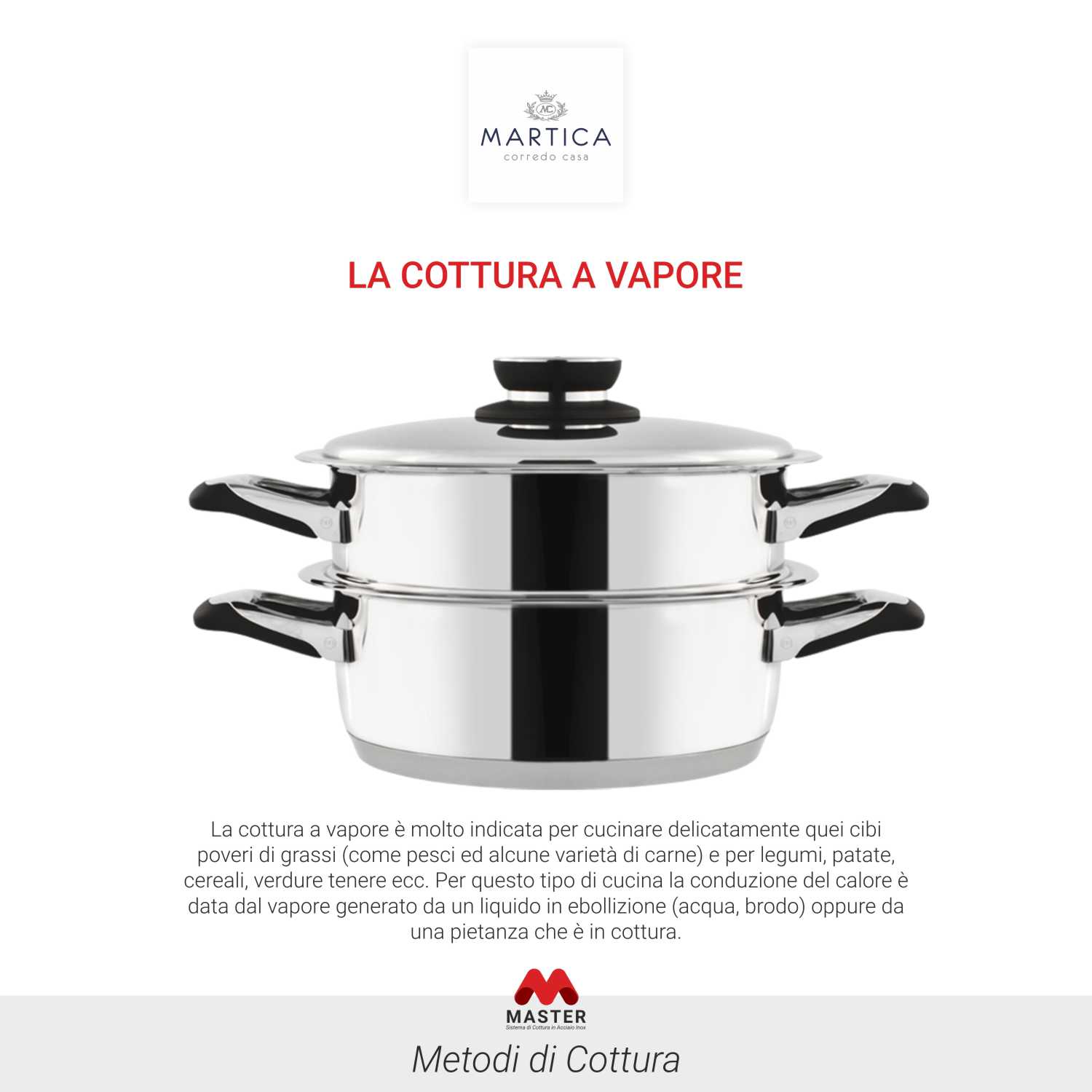 Cottura a vapore batteria di pentole in acciaio inossidabile - Martica
